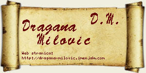 Dragana Milović vizit kartica